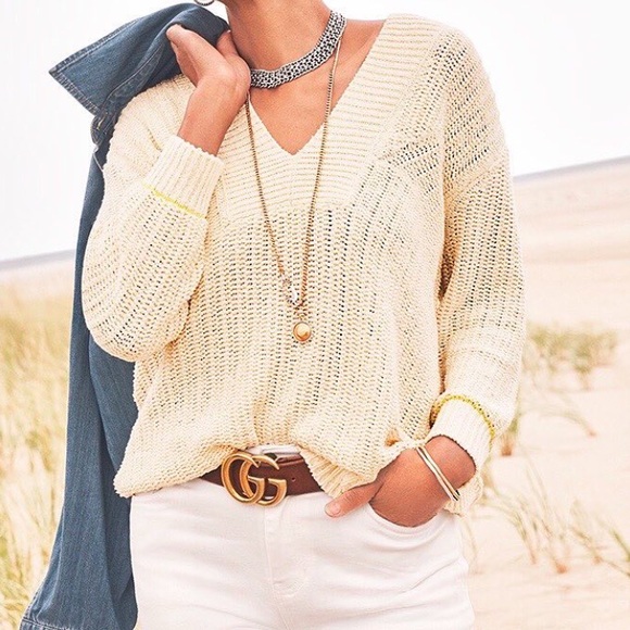 CAbi Sweaters - Cabi Croquet Pullover Sweater, Size Medium Cream
